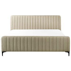 Cama bouclé lunan 180 x 200 cm creme