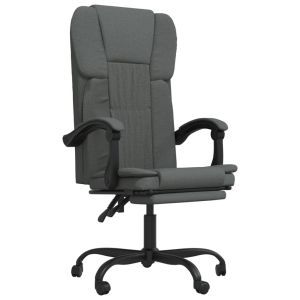 Cadeira de escritório - helloshop26 - inclinável - tecido cinza escuro - aj