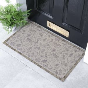 Tapete para interior e exterior bege com lebre (70 x 40 cm)