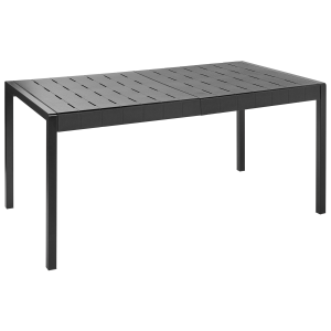Mesa de refeição de jardim bartica 154 cm 84 cm preto