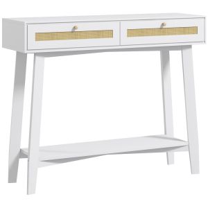 Mesa consola 100x30x81 color blanco Homcom, casa - mesas