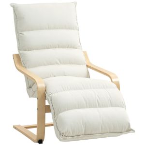 Poltrona de sala 67x114x105 cm veludo color beige Homcom, casa - poltronas
