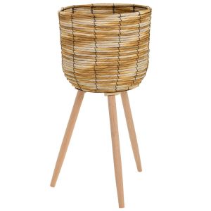 Floreira em metal e fibra d29x24/59h cm