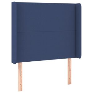 vidaXL cabecero con orejas de tela azul 103x16x118/128 cm