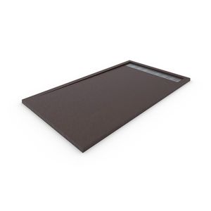 Base de duche em resina com quadro. Castanho chocolate 70x90cm