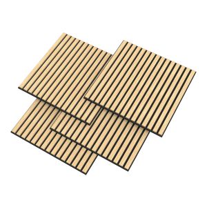 Conjunto de 12 painéis acústicos 3d vang lâminas lineares 4,32m² carvalho