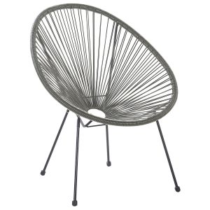 Cadeira de jardim acapulco ii rattan sintético cinzento escuro