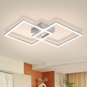 Nettlife plafon LED redondo 24w prateado moderno 4000k neutra
