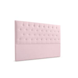 Cabeceira estofada ferrara aqualine 160x120x8 cm - rosa claro - moonia