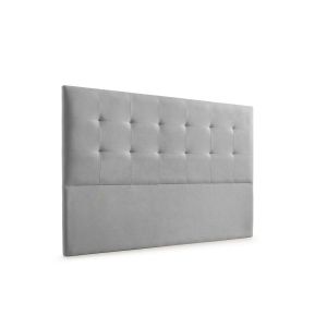 Cabeceira estofada atenea aqualine 100x120x8 cm - cinzento claro - moonia