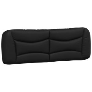 vidaXL cabecero de cama acolchado cuero sintético negro 160 cm