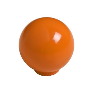 Puxador esfera de abs 24mm laranja brilhante, lote com 75
