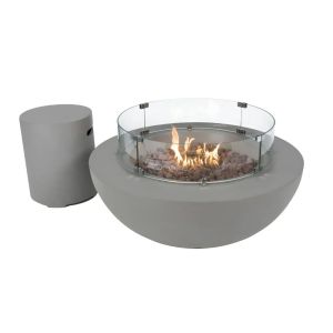 Mesa de fogo a gás lunar bowl c/acessórios elementi
