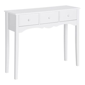 Mesa consola 100x32x85cm mdf color blanco Homcom, casa - mesas