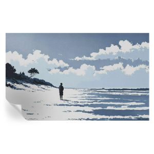 Papel de parede adesivo silêncio da praia 416x254 tulup