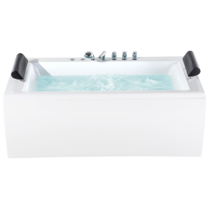 Banheira de hidromassagem de canto com LED montego 1720 x 830 mm branco