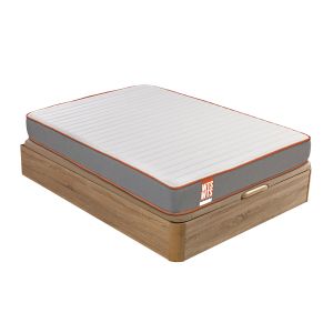 Colchão 90x200cm e sommier com arrumação wts rap natural 22cm montagem