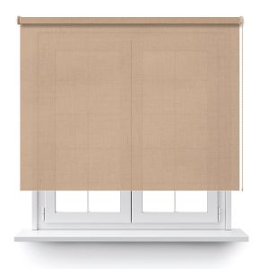 Estor enrollable translúcido beige 210x250cm.