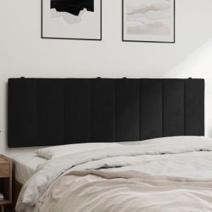 Almofadão de cabeceira 160 cm veludo preto