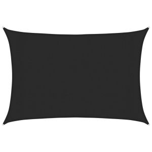 vidaXL toldo de vela hdpe negro 160 g/m² 3x4,5 m