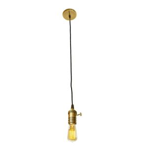 Candeeiro suspenso tampa retro E27 bronze