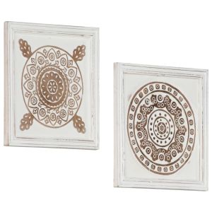 vidaXL paneles de pared tallados a mano 2 unidades mdf 40x40x1,5cm