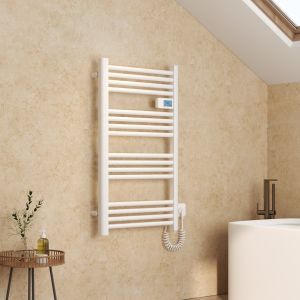 Emke toalheiro elétrico alumínio 960x540 mm branco 500 w controle tátil