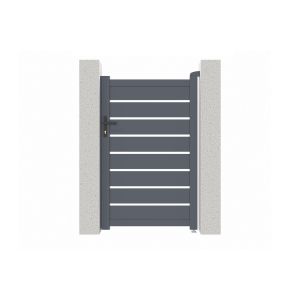 Pacote de portão de jardim vogel 1m h.160cm + 2 postes cinzento