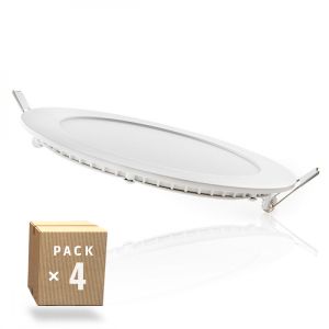 Pacote de 4 painéis LED 12w 1200lm 6000ºk 40.000h [jl-gp-lz-2-pk4-ap]