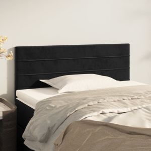 Cabeceira de cama veludo 80x5x78/88 cm preto ptob1786