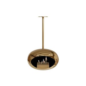 Lareira bioetanol suspensa sky chromed rose gold 3