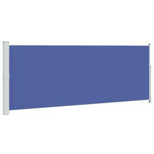 Toldo lateral retrátil para pátio 180x500 cm azul