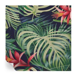 Papel de parede vinílico plantas exóticas 250x250 tulup