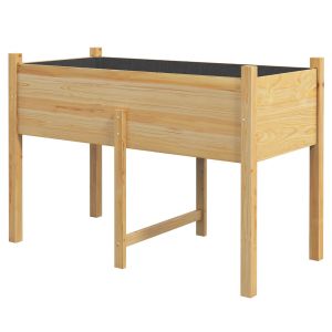 Mesa de cultivo 115x55x80 cm madeira de abeto color marrón Outsunny