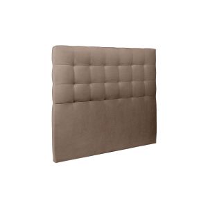 Cabeceira estofada de 135 cm - tecido taupe velvet - taupe
