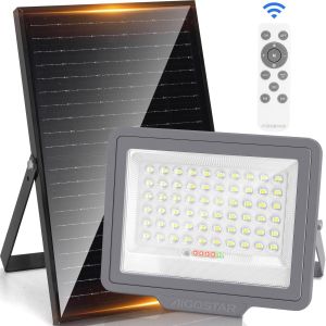 Aigostar refletor LED solar com controle remoto 200w, 15000mah, ip65, 6500k