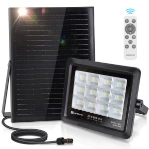 Aigostar refletor LED solar com controle remoto 200w, 6500k, ip65