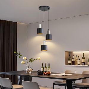Nettlife luminária de pendurar E27 preto e prata 22x22