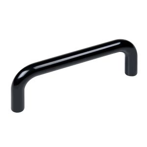 Puxador abs 96mm preto brilhante, lote de 50