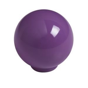 Puxador esfera de abs 29mm violeta brilhante, lote com 50