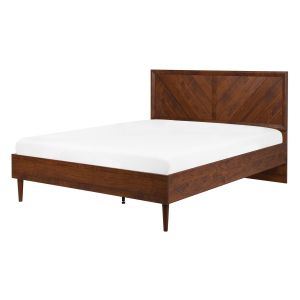 Cama mialet 140 x 200 cm castanho escuro