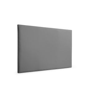 Cabeceira estofada neus pele sintética 90x120x5 cm - cinza escuro - moonia