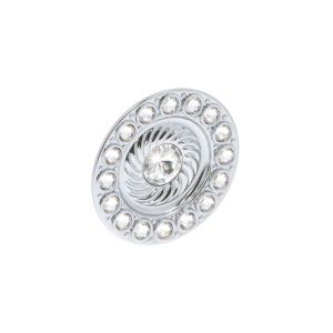 Puxador para móveis, zamac e cristal, com 60 mm de diâmetro