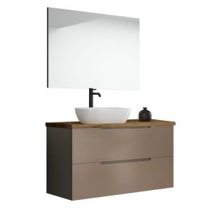Kibath móvel banho, lavatório, espelho e LED victoria 100x45 moka 2g susp