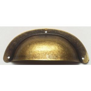 Cabo em concha zamak 76x25 mm latão antigo - modelo concha - amarelo - altu
