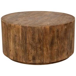 Mesa de centro de madera marrom 95x95x48h cm