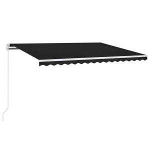 Toldo automático com LED e sensor de vento 450x300 cm antracite