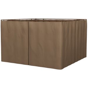 Paredes laterais para tenda 302x205 cm poliéster color marrón Outsunny