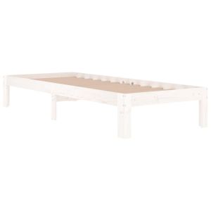 vidaXL estructura de cama individual sin colchón blanco 75x190 cm