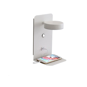 Luminária de parede interior usb tátil regulável 12 w branco